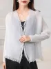 Women's Jackets LANMREM Pleated Tassel Shawl Coat Women's Versatile Clothes Spring Loose Large Bat Sleeves Cardigan Top 2W2099 230812