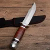 2019 K3021B Fixed Blade Knife Wood Handle 3Cr13Mov Stainless Steel Blade Tactical Outdoor Camping Hunting Survival Rescue EDC To