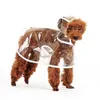 Hondenkleding Pet Dog Puppy Transparante regenkleding Regenjas Pet Het Hapleed Waterdichte jas Kleding Zacht PVC Kleine honden Raincoat Puppy Regen Poncho 230812