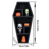 Objetos decorativos Figuras rack de prateleira de caixão para decoração gótica grátis em pé ou prateleiras penduradas na parede quarto 230812