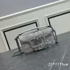 حقيبة حقيبة العلامة التجارية حقيبة الكتف الأزياء الأزياء الفاخرة المقلدة الجلدية كريستال Crossbody Bag Silver Girls Bag bag اثنين