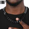 Hip Hop 12mm zwaar roestvrijstalen keramiek Cubaanse linkketen unieke ketting voor mannen vrouwen rapper sieraden