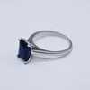 2023 Mode Nieuwe Europese en Amerikaanse S925 Sterling Silver White Gold Spinel Square Sieraden Versatiele prachtige damesring