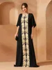 Ubranie etniczne Abayas Dubai dla muzułmańskich kobiet na Bliskim Wschodzie Arabian Turkish Maxi Sukienka Vestidos Kaftan Marokańskie Skromne sukienki