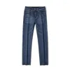 Мужские джинсы бренд одежда мужчина высококачественная растяжка синяя джинсовая джинсовая мода плиссированная ретро-карманные брюки брюки 28-40