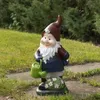 Objets décoratifs figurines gnome avec arrosage peut jardin statue 230812