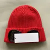 CP Två linsglasögonglasögon Beanies Män stickade hattar Skull Caps Outdoor Women Uniesex Winter Beanie Black Grey Bonnet Gorros194s