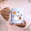 Muggar Boo Ghost Mug Intressant Halloween Ceramic Cup Gift Creative Nordic Coffee With Band