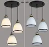 Anhängerlampen moderne minimalistische Set von 3 Kücheninsel Esszimmer Glas Licht Bar Restaurant Esstisch Weiße Lampe M.