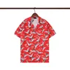 Chemises de créateur de luxe pour hommes Mode Géométrique Print Bowling Shirt Hawaii Floral Casual Shirts Men Slim Fit Short à manches