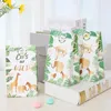 Gift Wrap Jungle Animal Cadeaux Packaging Board Wild One Birthday Party décor Kids Kids Green Forest Supplies Safari Thème