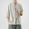 Camicie casual maschile camicia giapponese kimono camion retrò tappeto abbottonate harajuku tops 5xl 2023 estate