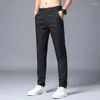 남자 바지 남자 캐주얼 잉글랜드 스타일의 단색 직선 슬림 핏 공식적인 클래식 사무용 비즈니스 바지 플러스 사이즈