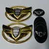 7PCS Goldn Wing Can Emblem Badge 3D Sticker for Hyundai Genesis Coupe 2011-2015 Emblems 281Z