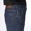 Jeans maschili ad alta vita ad alto livello blu scuro extra large plus size mutandine per uomini 52-58 # pantaloni grassi di grandi dimensioni