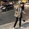 Women's Suits Plaid Suit Jacket Female Korean Version Loose 2023 Spring Autumn Fat Mm Foreign Air Blast Street Small Temperament Top