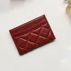 Luksusowy C Fashion Woman Card Holder Klasyczny wzór kawiorowy kołdry hurtowy złoty sprzęt Mały mini czarny mały portfele sprzętowy projektant Pebble Leather