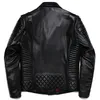 Men's Jackets Sheepskin Genuine Leather Jacket Oblique Zipper Fashion Motocycle Slim Soft Spring and Autum Clothing Short Coat 230812
