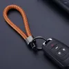 Keychains Car Keychain Keychain Traided Leather Corde Waven Waven Waven Chain Chain Ring, porte-clés pour les hommes femmes