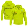 Mens Hoodies Sweatshirts 2023 F1 Spring och Autumn New Mens Breattable Hoodie New Season Petronas Racing Casual Sweatshirt Casual Hoodie