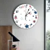 Wandklokken Independence Day Clock Living Room Home Decor Large Round Mute Quartz tafel slaapkamer decoratie horloge