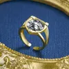 Кластерные кольца sjl-3 zfsilver silver s925 мода прекрасная модная роскошь гриффин ретро золото древнее монетное кольцо мужчина женская девочка свадебная вечеринка
