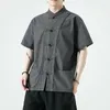 Camicie casual da uomo estate camicia tradizionale camicia corta abito tang cinese tangance cardigan kimono top