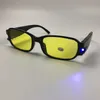 Illuminated with lights UV LED cash verification light night vision mirror presbyopic glasses white yellow screen