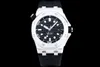 Relógios de pulso 15720ST Designer Mens Relógios Swiss 4308 Data Mecânica Automática Octogonal Dial Sapphire Cristal 316L Aço Inoxidável Pulseira de Borracha Impermeável