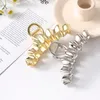 New Fashion Metal Barrettes Hair Claws Wave Hair Clips Crab Clamps Ponytail Hairpins Hair Accessories For Simple Women Headwear