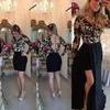 Cocktailjurk van 2019 Lace Appliques lange mouwen Semi Club Draag Homecoming Graduation Party Jurk plus maat op maat gemaakt 276G