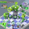 アクション玩具フィギュア3 in 1アセンブリ変形玩具ロボット人形PVZプラントvsゾンビメカファイターPVCフィギュアモデルキッドギフト230812