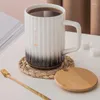 Tasses tasses avec couvercle nordique ins céramique water tasse maison créative simple grande capacité buvant un café mignon et des tasses