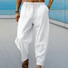 Men's Pants Trousers Comfortable Wide Leg Sweatpants Elastic Waist Soft Breathable Fabric Striped Design For Sports Leisure Straight