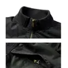 Herrjackor Spring Autumn Short Air Bomber Thin Jacket Fashion Stand Collar Solid Military Tactical Casual Baseball Outerwear 230812