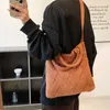 Shoulder Bags Black Twist Knitted Bag Braid Shoulder Bags For Woman 2023 het Rope Bag Y2K Shopper Eco Bag Korean Style Daily Tote Handbagstylishhandbagsstore