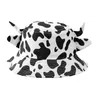 Berets Cow Bucket Hat Summer Beach Sun Cotton Fisherman Cap Anti-UV Prints Sunshade Girl Tenues