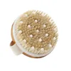 Wood Hand Body Soft Beads Bath Brush Scrubbers Exfoliating Brushes Dry Wet Bath Brush Massager Pig Sideburns Scrub brush