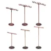 Bolsas de jóias 6pcs prateleira de metal rack rack stand breaturings organizador armazenamento vintage requintado presentes de cobre vermelho