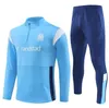 2023 Maillot Marseille Soccer Jerseys Set Survêtement OM Olympique 23 24 GUENDOUZI ALEXIS Veste de football Costume d'entraînement Sportswear Vêtements de sport Ensembles hommes et enfants