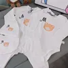Babies nourrissants filles garçons d'automne d'été Coton Rompers Fashion Print ours à manches longues One Piece Assumettes Designer Baby Claimbing Vêtements