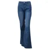 Frauen Jeans Liberjog Frauen schlanker Multisize weiblicher Stretch Denim Flares Hosen atmungsaktiv hochwertige Glockenboden-Hose Herbst