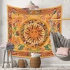 Tapestries Asthetische kamer Decor Tapestry Mandala Sun Maan Wall Hangt Tapijt Woonkamer Hekserij Huiskamer Decoratie Deken Boho 230812