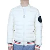 무기 큰 무리 배지 남성 다운 자켓 겨울 스탠드 칼라 카운트 다운 재킷 패션 디자이너 따뜻한 지퍼 코트 크기 1-4