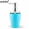 Liquid Soap Dispenser Shampoo Pump Bottle Kitchen Bathroom Countertops Accessory 10 OZ (Light Blue)