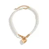 Hänge halsband kvinnors halsband smycken krage kedja kvinnlig fransk retro pärla som temperament enkel kärlek