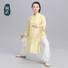 Ethnische Kleidung Tai Ji Anzug Frauen Shadowboxing Praxis chinesischer Stil Kampfkunst Performance Wettbewerb