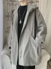 Męski okop Coats Windbreaker Męska średnia długość wiosenna jesienna jesienna płaszcz z kapturem Koreańska Trend Handsome Preppy Cape Cloak Punk Streetwear 230812