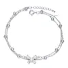 De nieuwe trend S925 Sterling Silver Bracelet for Women's Advanced Sense, Light Luxury en Small Market Design, Double Layer Handicraft, Student Gift