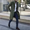 Heren Trench Coats Coat Spring en Autumn Men's Stand Collar Metal Buckle Decoratie Midden-Length Pocket Casual Trend Slim Coat 230812